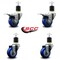 Service Caster 3'' Blue Poly Swivel 1-7/8'' Expanding Stem Caster Set 2 Total Lock Brakes, 4PK SCC-EXTTL20S314-PPUB-BLUE-2-S-2-178 - alternate 3